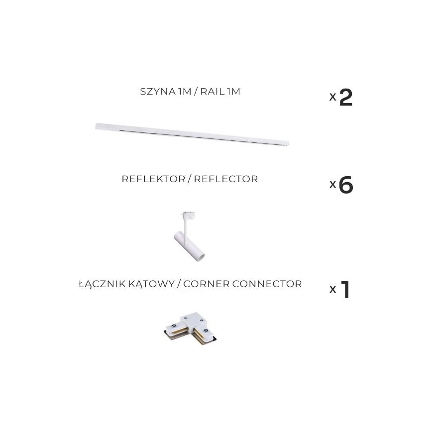 Zuma Line - Spot LED en sistema de riel 6xGU10/35W/230V blanco