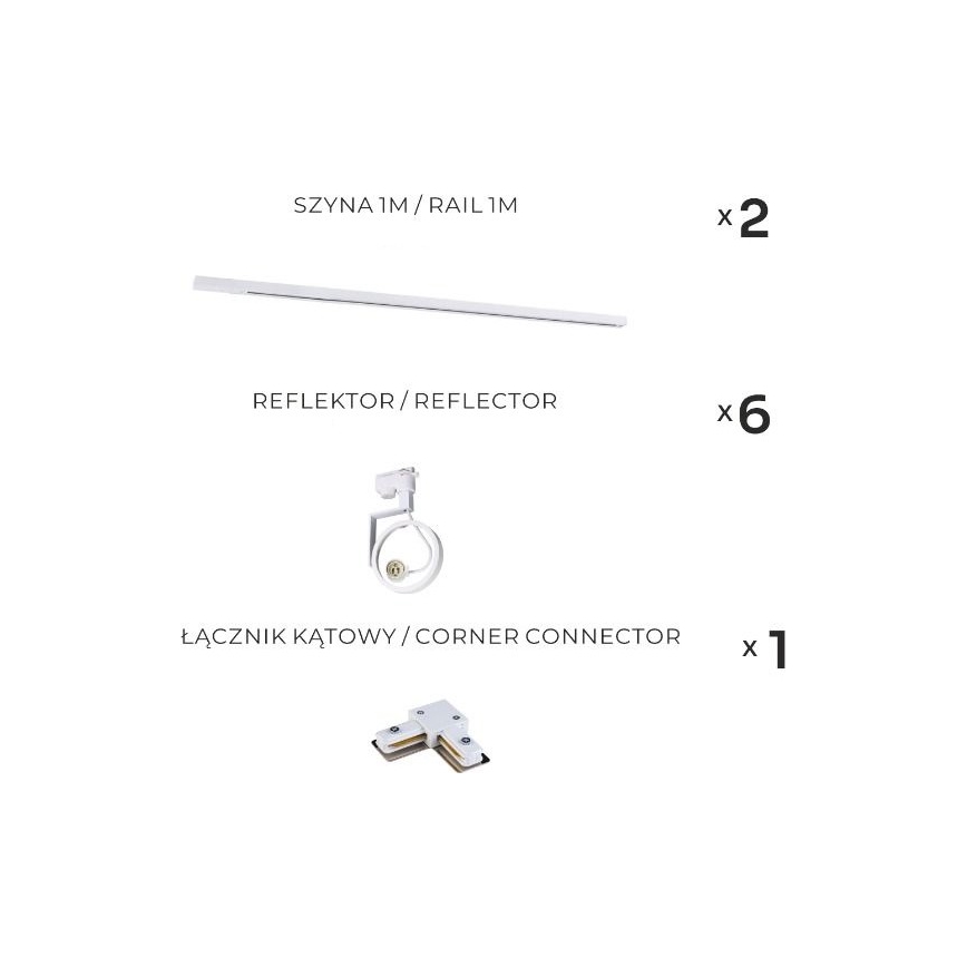 Zuma Line - Foco para sistema de riel 6xGU10/15W/230V blanco