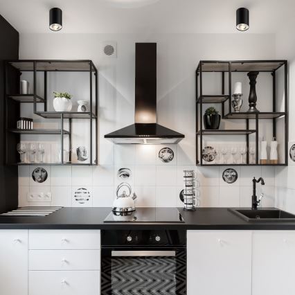 Zuma Line - Foco empotrable LED RGBW regulable 1xGU10/6W/230V negro + mando a distancia