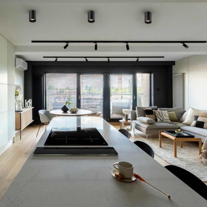 Zuma Line - Foco empotrable LED RGBW regulable 1xGU10/6W/230V negro + mando a distancia