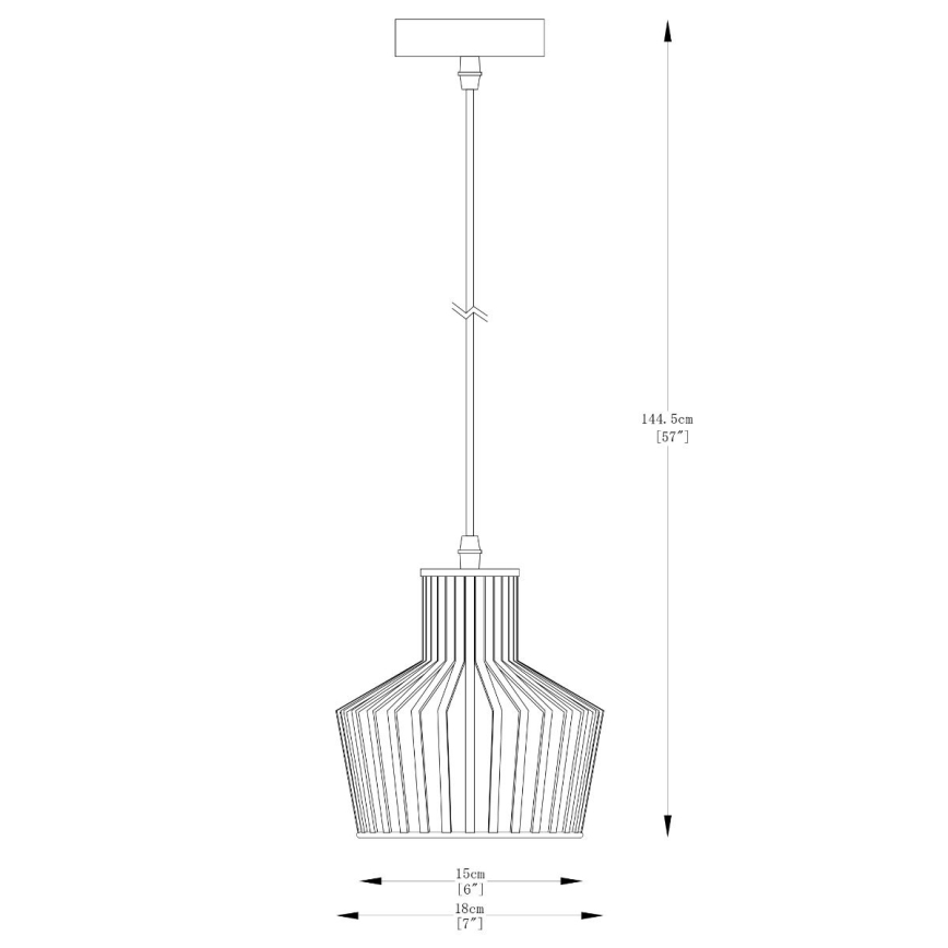 Zuma Line - Lámpara colgante 1xE27/40W/230V diá. 18 cm negro