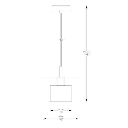 Zuma Line - Lámpara colgante 1xE27/40W/230V dorado