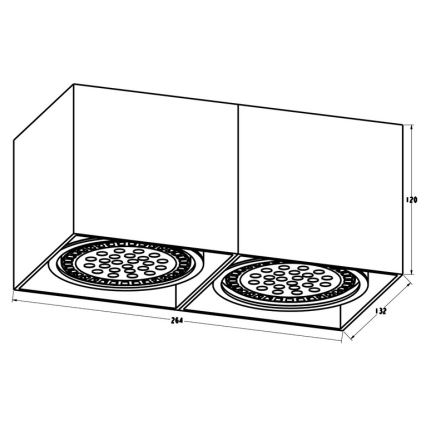 Zuma Line - Foco 2xGU10-ES111/15W/230V blanco