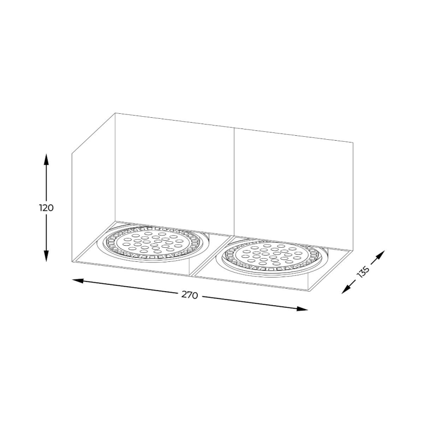 Zuma Line - Foco 2xGU10-ES111/15W/230V blanco