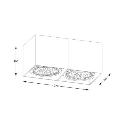Zuma Line - Foco 2xGU10-ES111/15W/230V negro