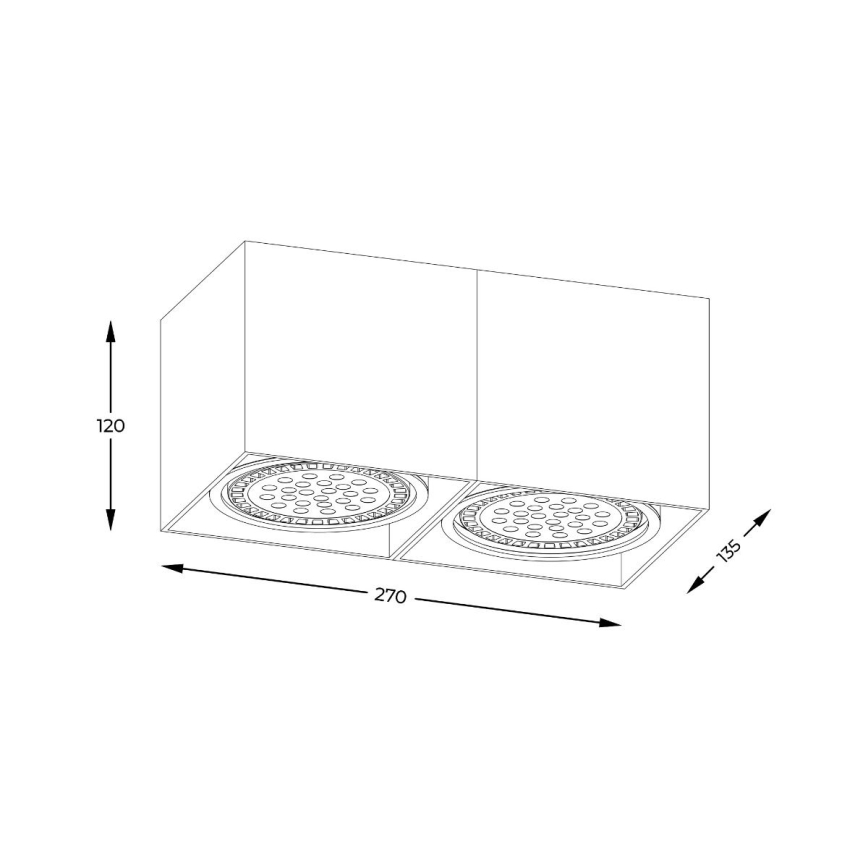 Zuma Line - Foco 2xGU10-ES111/15W/230V negro