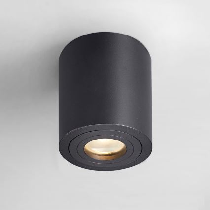 Zuma Line - Lámpara empotrable LED RGBW regulable para baño 1xGU10/6W/230V IP44 negra + mando a distancia