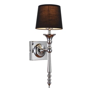 Zuma Line - Aplique 1xE27/60W/230V negro/cromo brillante