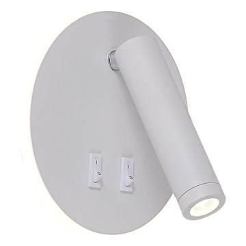 Zuma Line - Aplique de pared orientable LED/5,5W/230V 4000K + LED/2,5W 3000K blanco