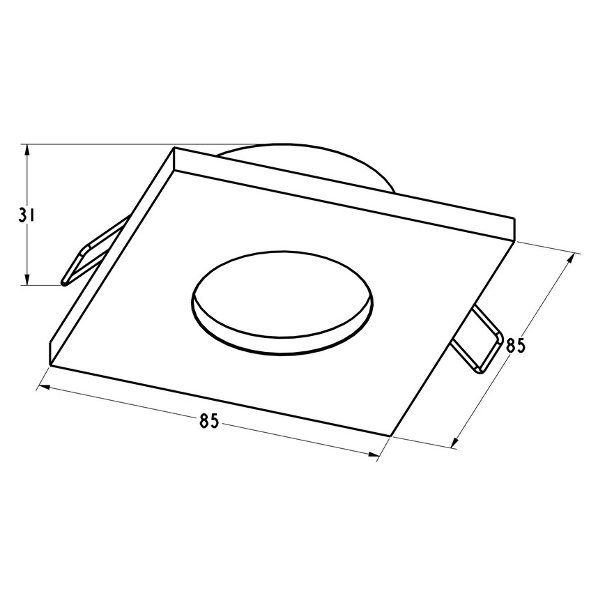 Zuma Line - Plafón de baño 1xGU10/50W/230V IP54 negro