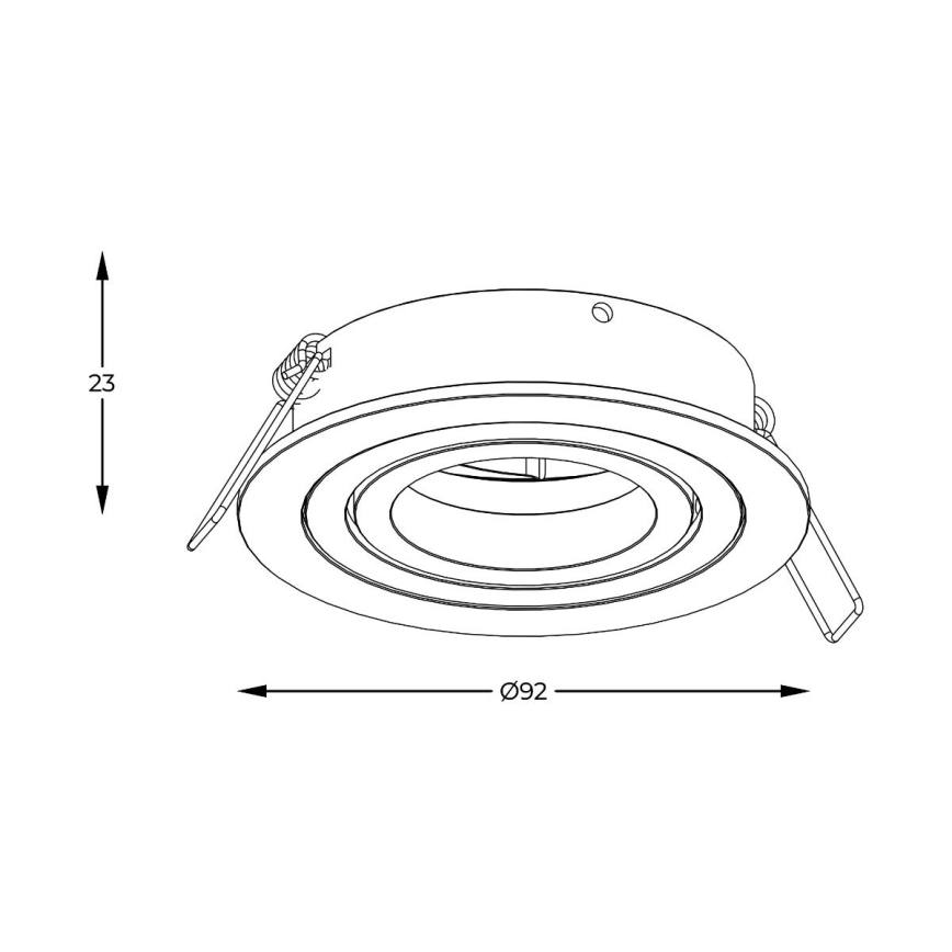 Zuma Line - Luminaria empotrada de techo 1xGU10/50W/230V negra