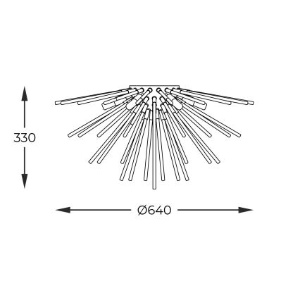 Zuma Line - Lámpara de techo 6xG9/42W/230V dorado