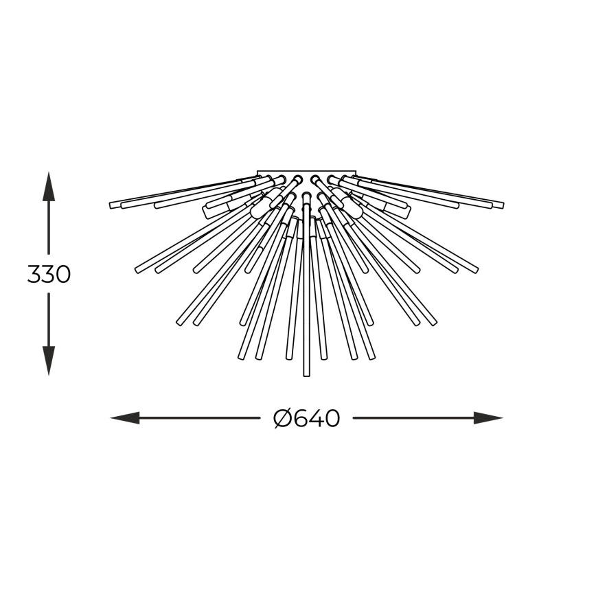 Zuma Line - Lámpara de techo 6xG9/42W/230V dorado