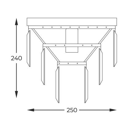 Zuma Line - Plafón 1xE27/40W/230V dorado