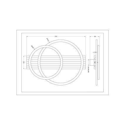 Zuma Line - Luminaria de techo LED/40W/230V