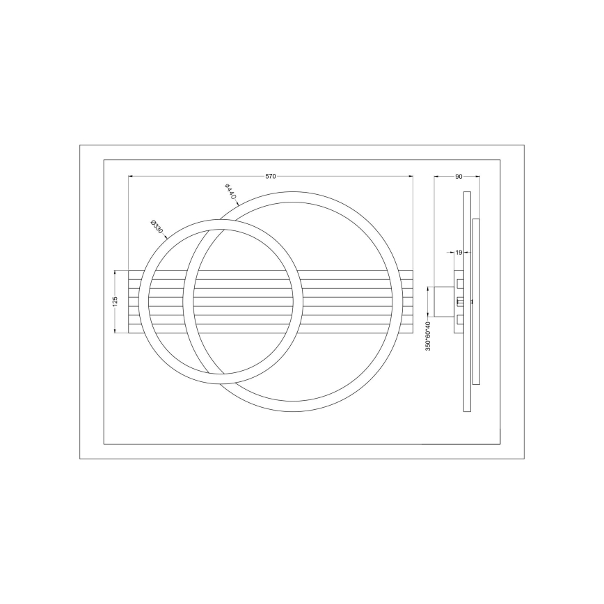 Zuma Line - Luminaria de techo LED/40W/230V