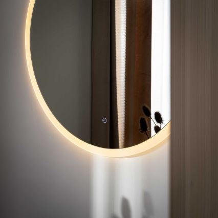 Zuma Line - Espejo mural para baño con retroiluminación LED/36W/230V 3000/4000/6000K Ø 80 cm IP44