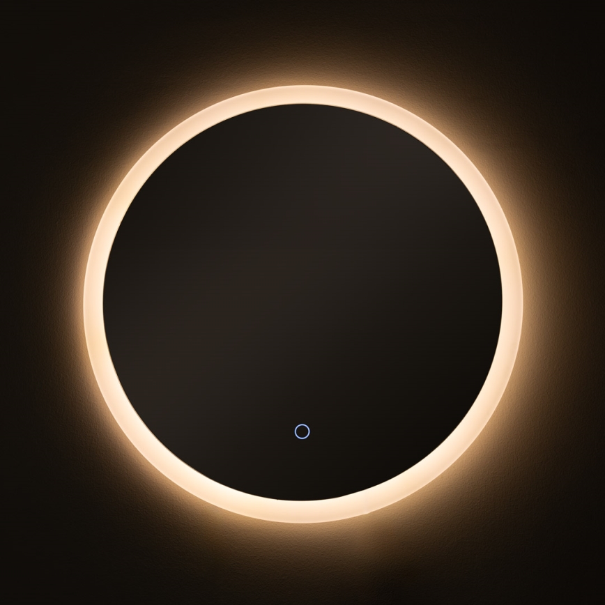 Zuma Line - Espejo de pared para baño con iluminación LED/24W/230V 3000/4000/6000K Ø 60 cm IP44