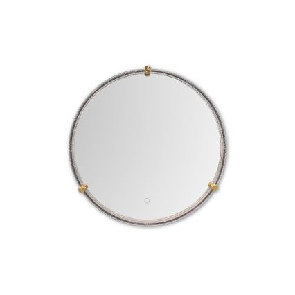 Zuma Line - Espejo de baño de pared LED con retroiluminación LED/24W/230V 3000/4000/6000K d. 60 cm IP44 transparente/dorado