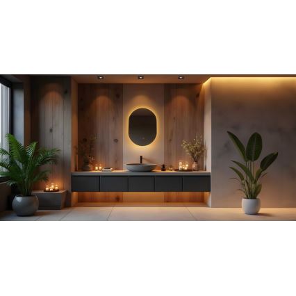 Zuma Line - Espejo de baño calefactado con luz LED de fondo LED/24W/230V 3000/4000/6000K 70x50 cm IP44