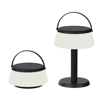 Zuma Line - Lámpara solar recargable y regulable LED/2,2W/2000mAh IP44 negro