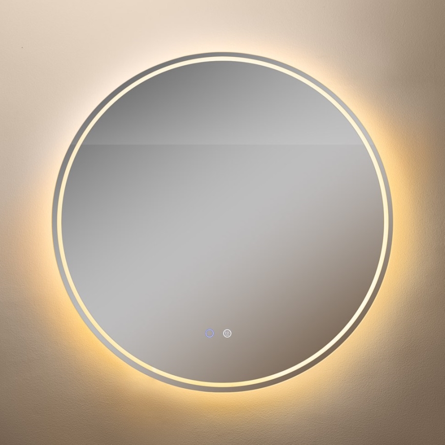 Zuma Line - Espejo de baño LED calefactado con retroiluminación LED/24W/230V 3000/4000/6000K d. 80 cm IP44