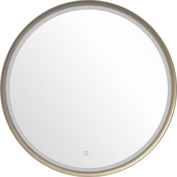 Zuma Line - Espejo de pared LED para baño con iluminación LED integrada/36W/230V 3000/4000/6000K Ø 80 cm IP44 latón