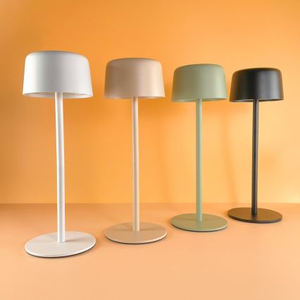 Zuma Line - Lámpara de mesa LED recargable y regulable LED/2W/1200 mAh IP44 negro