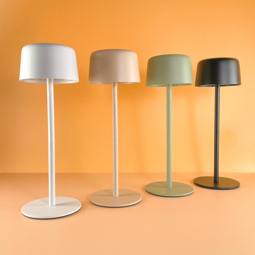 Zuma Line - Lámpara de mesa LED recargable y regulable LED/2W/1200 mAh IP44 negro