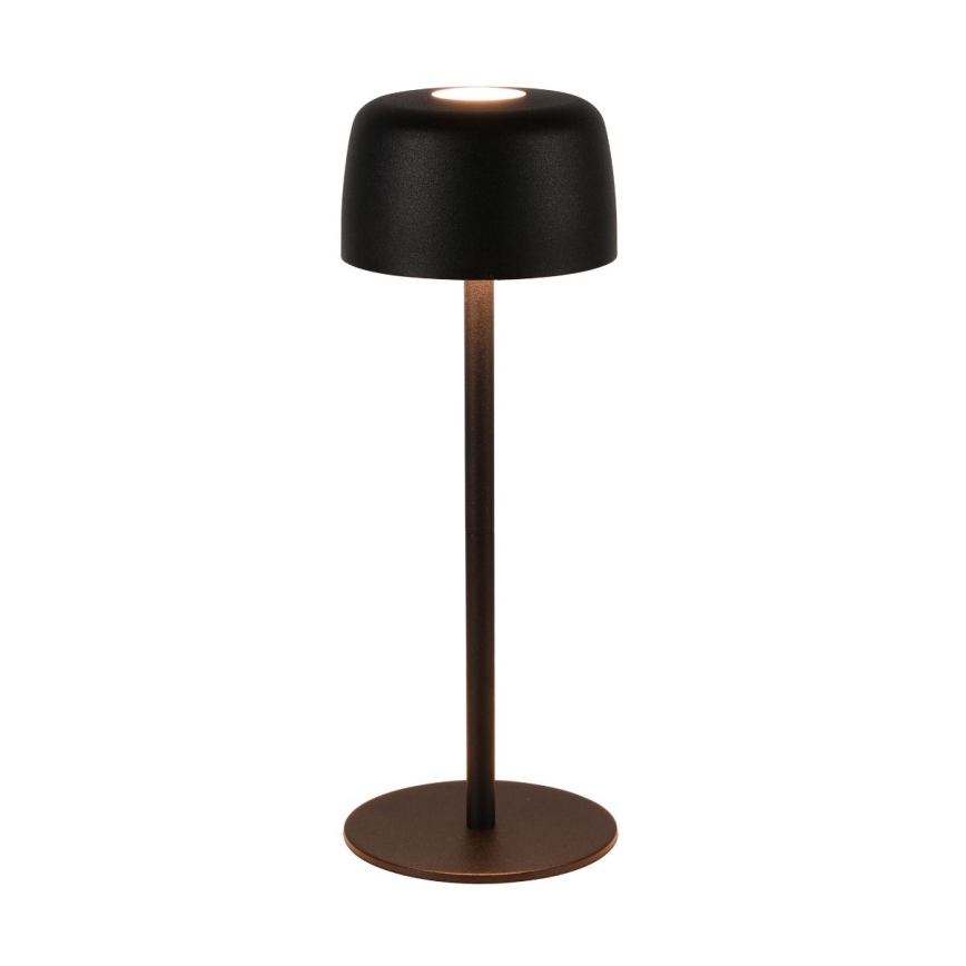 Zuma Line - Lámpara de mesa LED recargable y regulable LED/2W/1200 mAh IP44 negro