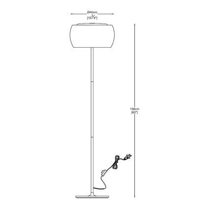 Zuma Line - Lámpara de pie 4xG9/42W/230V