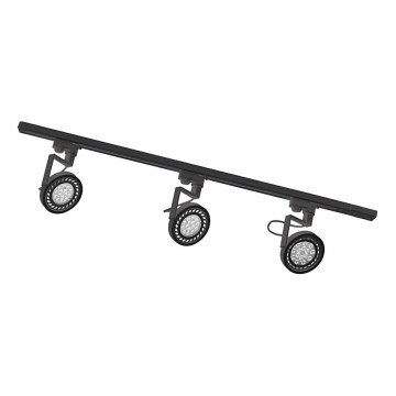 Zuma Line - Foco de carril 3xGU10/15W/230V negro