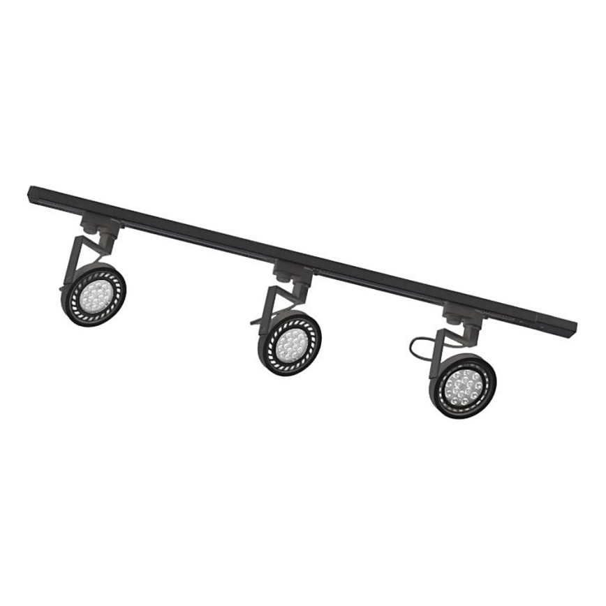 Zuma Line - Foco de carril 3xGU10/15W/230V negro