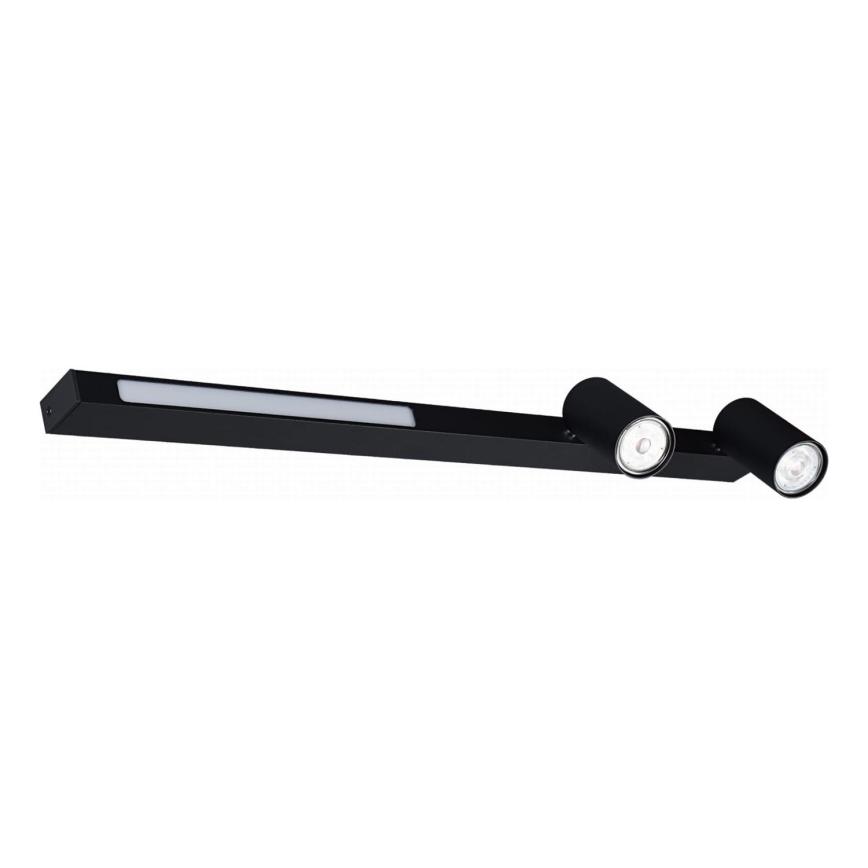 Zuma Line - Foco LED de pared 2xGU10/5W/230V + LED/8W negro