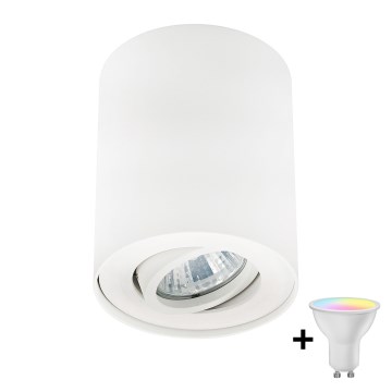Zuma Line - Foco LED RGBW regulable 1xGU10/6W/230V blanco + mando a distancia