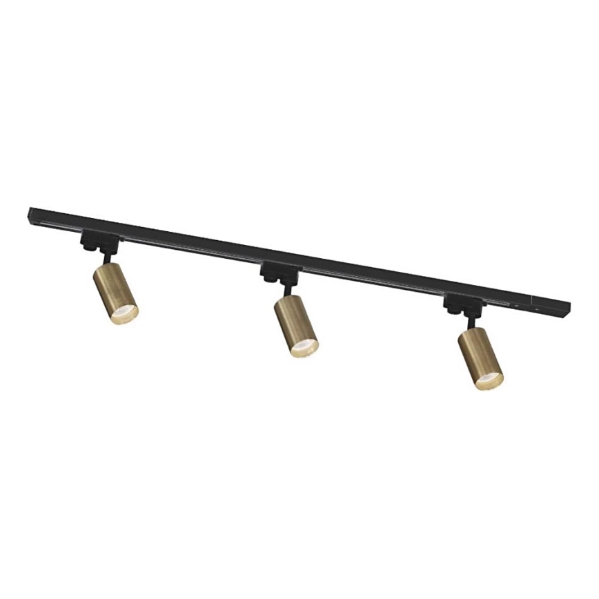 Zuma Line - Foco orientable para sistema de carril 3xGU10/35W/230V negro/dorado