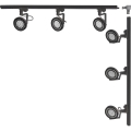 Zuma Line - Foco para sistema de riel 6xGU10/15W/230V negro