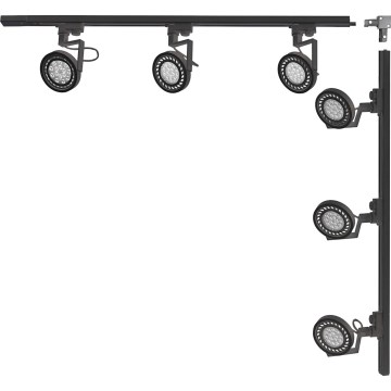 Zuma Line - Foco para sistema de riel 6xGU10/15W/230V negro