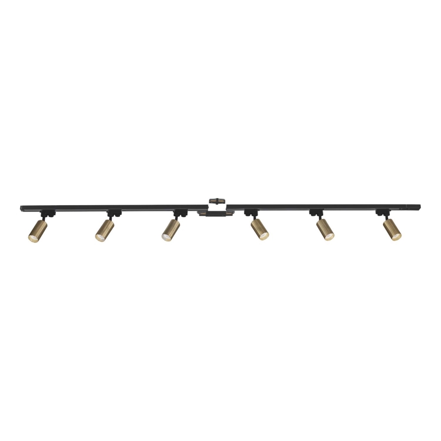 Zuma Line - Foco para sistema de rieles 6xGU10/35W/230V negro/dorado