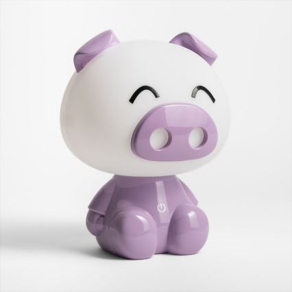 Zuma Line - Lámpara de mesa LED táctil infantil regulable LED/3W/230V cerdo morado