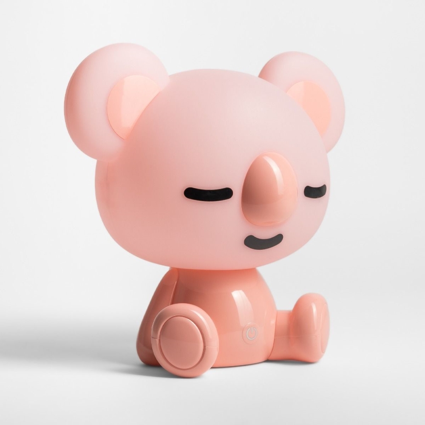 Zuma Line - Lámpara LED de mesa táctil infantil regulable LED/3W/230V rosa koala