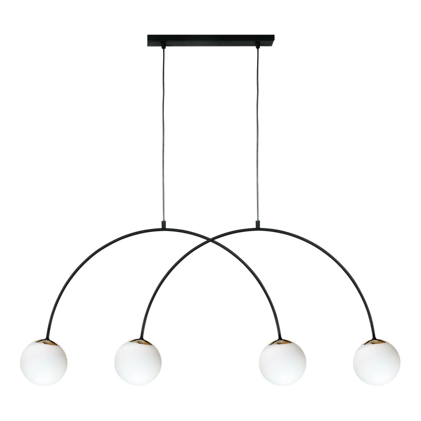 Zuma Line - Lámpara colgante con cable 4xE14/10W/230V, negra