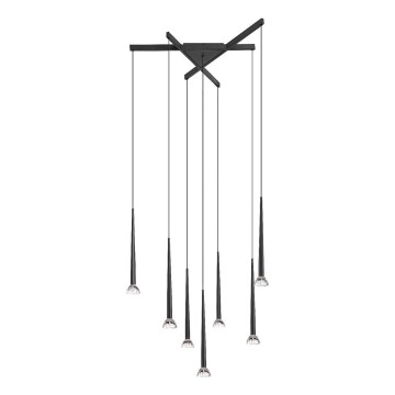 Zuma Line - Lámpara colgante con cable 7xLED/6W/230V negra