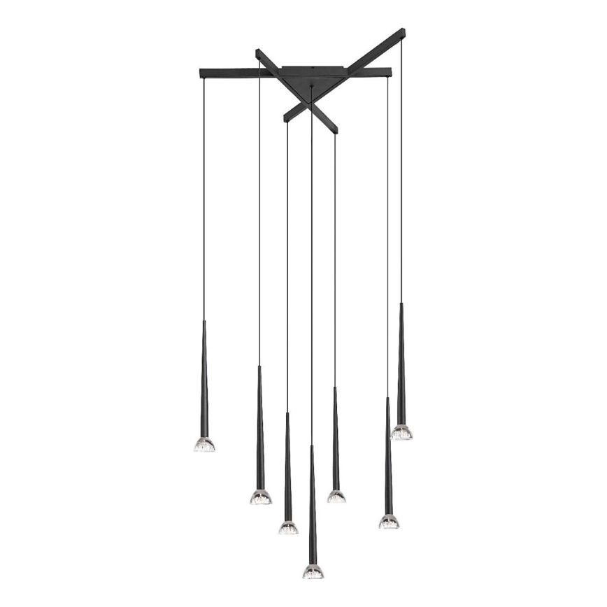 Zuma Line - Lámpara colgante con cable 7xLED/6W/230V negra