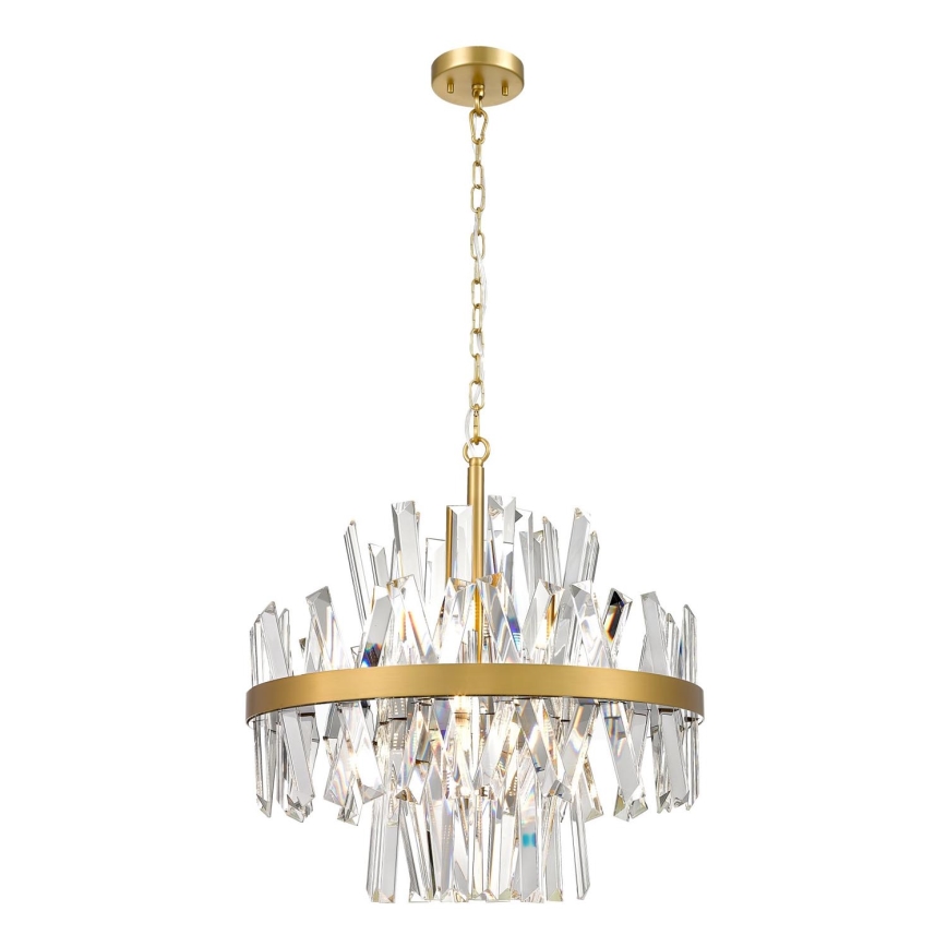 Zuma Line - Lámpara colgante con cadena 8xG9/28W/230V diá. 50 cm dorado