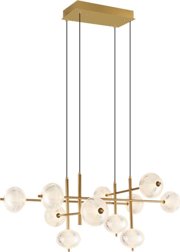 Zuma Line - Lámpara colgante LED con cable LED/63W/230V dorada