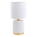 Zuma Line - Lámpara de mesa 1xE14/40W/230V blanco/dorado