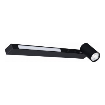 Zuma Line - Lámpara de pared LED con foco 1xGU10/5W/230V + LED/8W negra