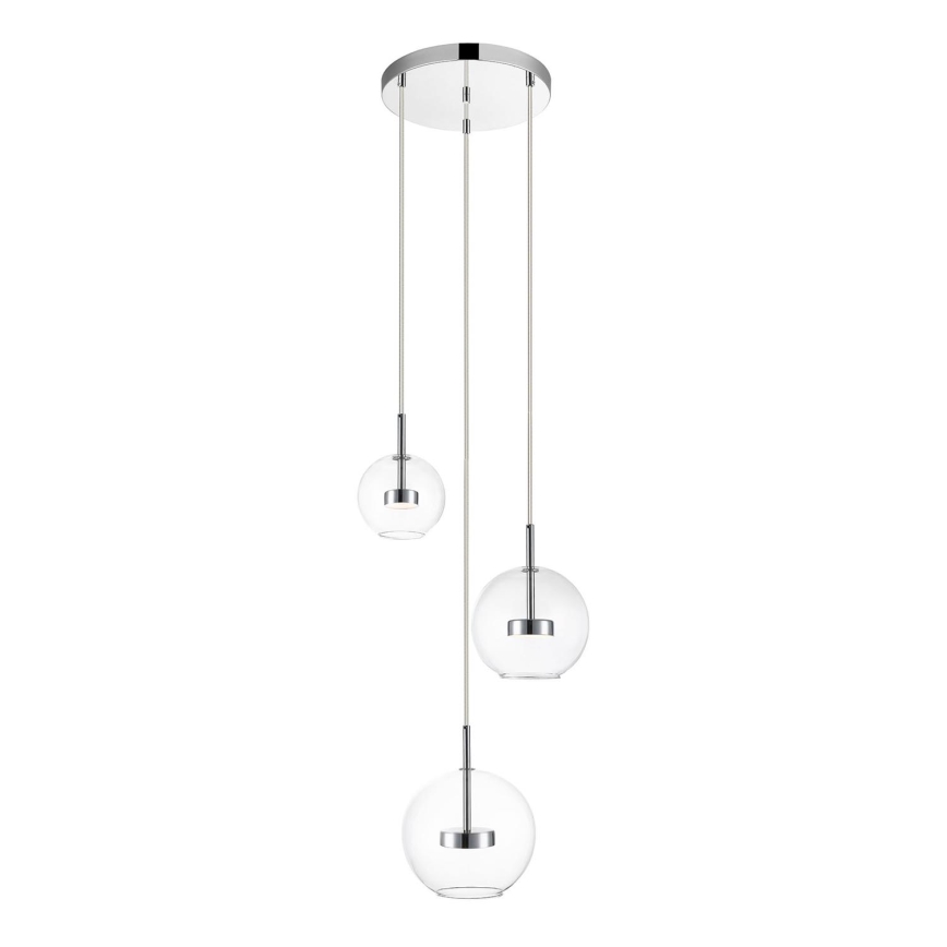 Zuma Line - Lámpara LED colgante 3xLED/5W/230V cromo brillante
