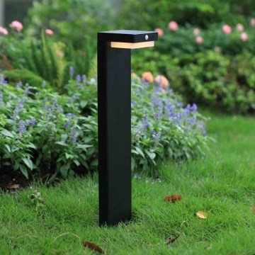 Zuma Line - Lámpara solar LED con sensor de movimiento y crepúsculo LED/4,5W/2000 mAh IP44 negra